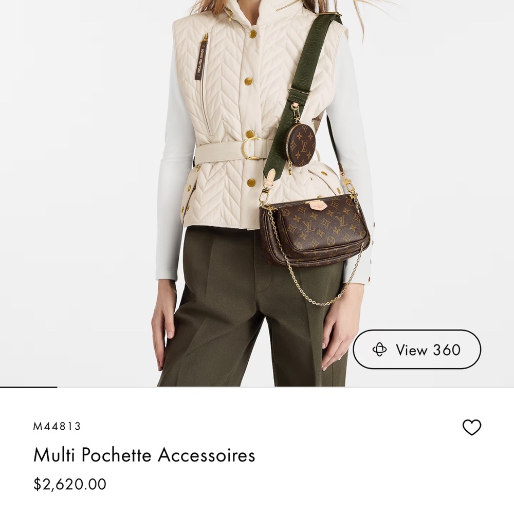 Louis Vuitton multi pouchette khaki strap